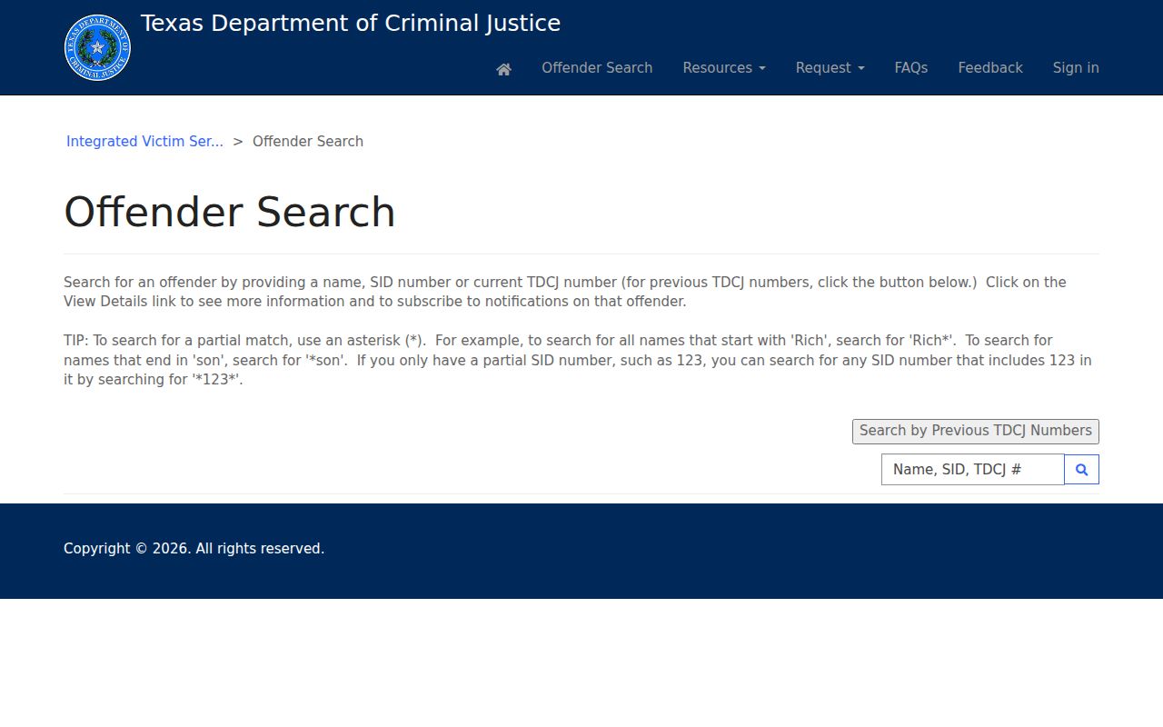 TDCJ lookup after a Jasper County arrest transfer