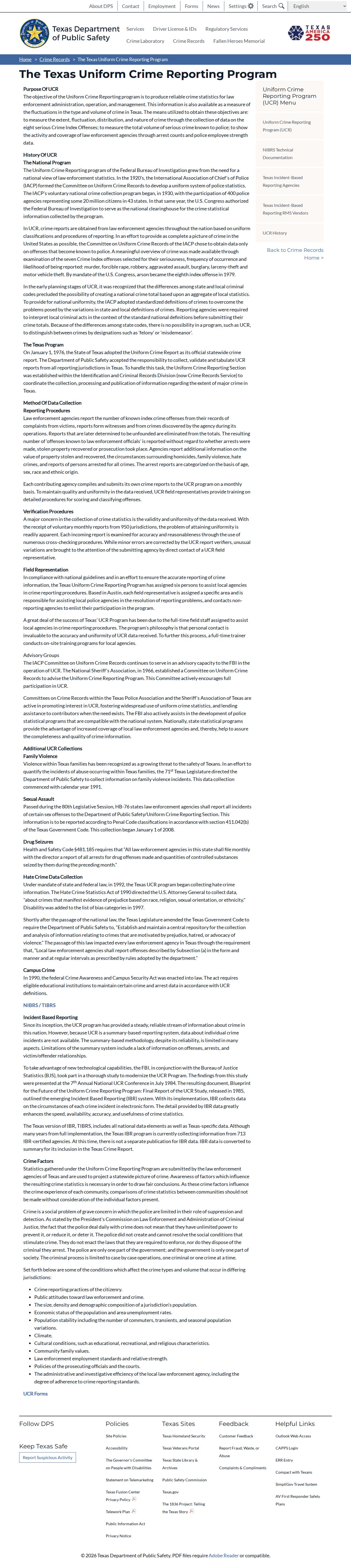 Texas public safety reporting context for Jasper County registry records